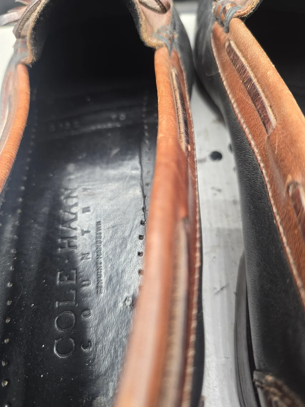 Cole Haan Men’s Black and Brown Tassel Loafers